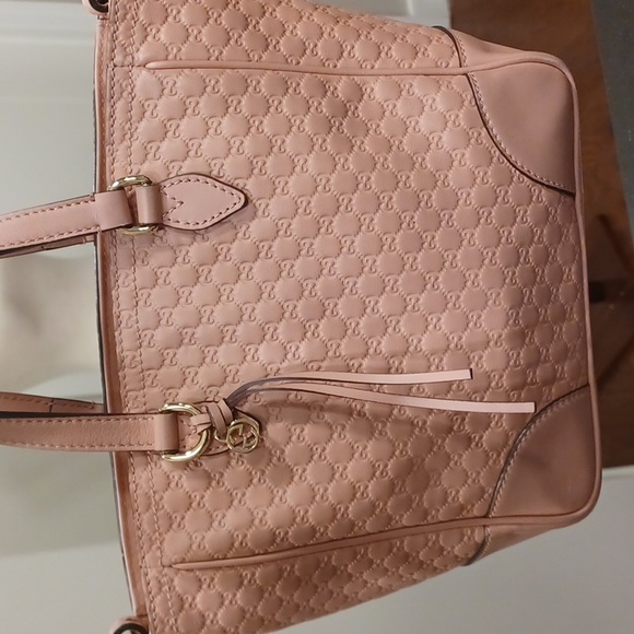 Gucci micro Guccissima bag Bree pink monogram GG crossbody bag - Picture 13 of 15